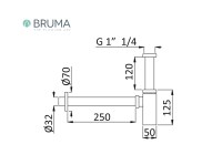 MEDIDAS SIFON DE LAVABO QUADRA BRUMA